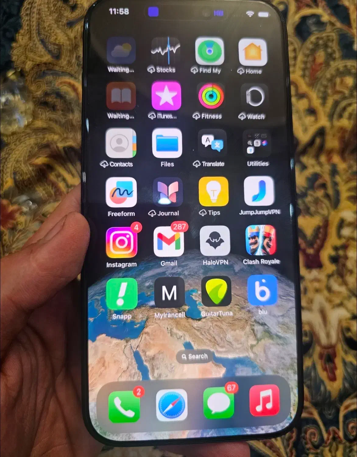 آیفون ۱۶ پرو مکس ۲۵۶ مشکی مشابه آکبند|موبایل|اسلامشهر, شهرک واوان|دیوار