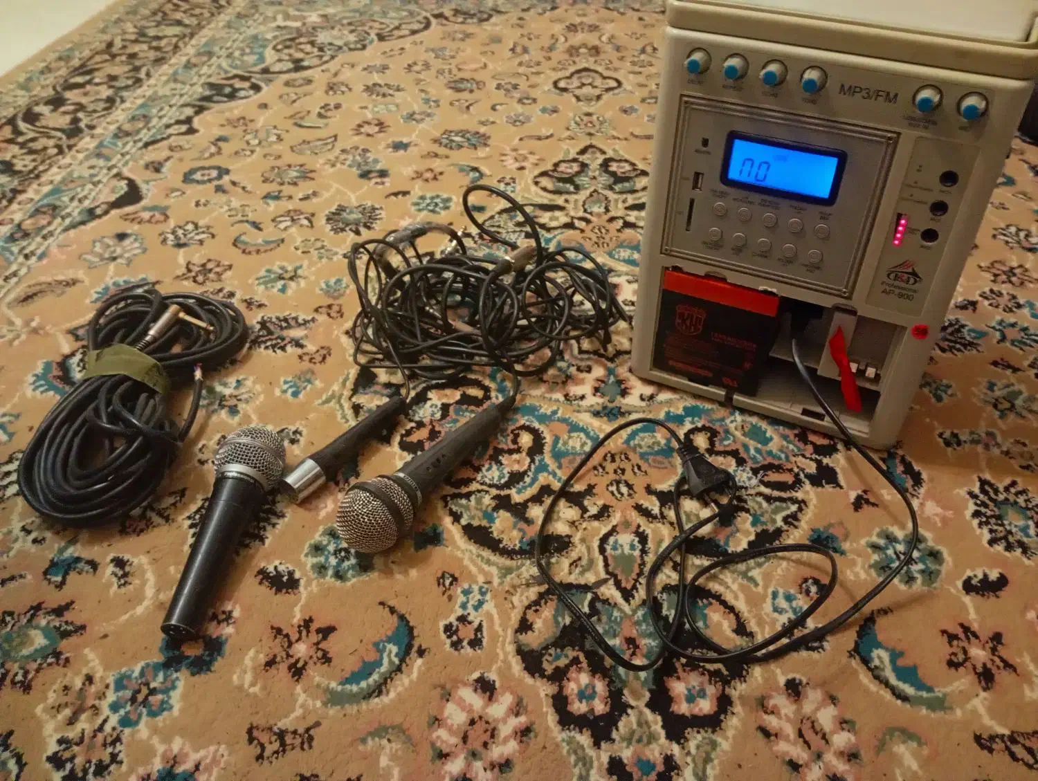 آمپلی فایر با باتری موتور|سیستم صوتی خانگی|مشهد, مهدی آباد (بلوار توس)|دیوار