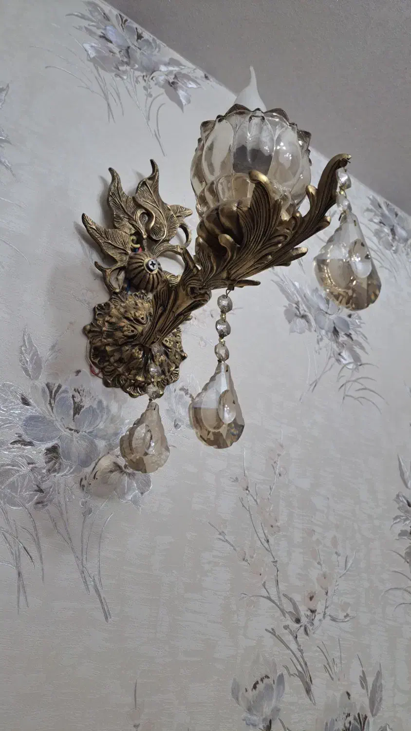 چراغ دیواری برنز|لوستر و چراغ آویز|سهند, |دیوار