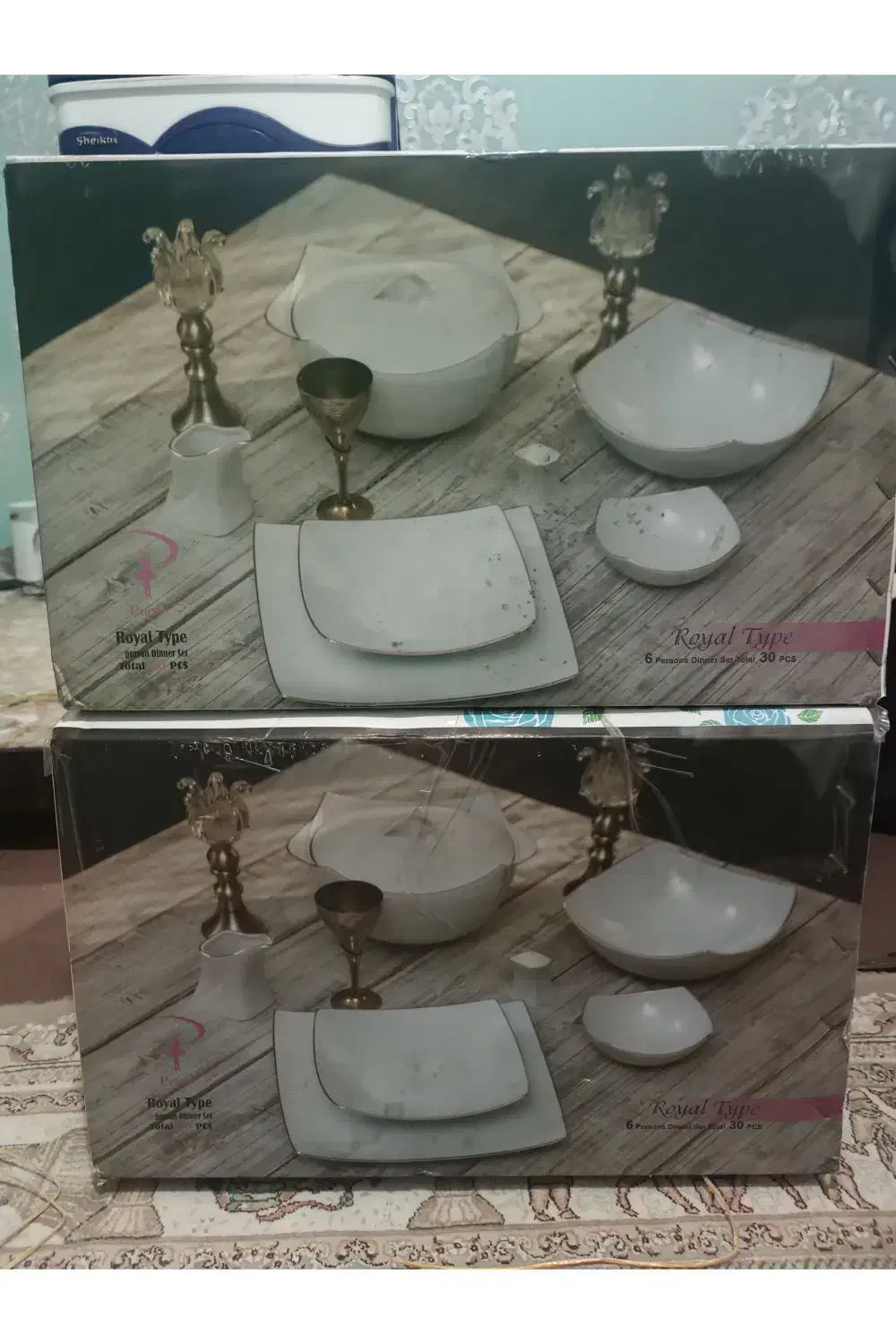 سرویس غذاخوری چینی ۱۲نفره آکبند درجه یک مربع|ظروف سرو و پذیرایی|ری, ولی آباد|دیوار