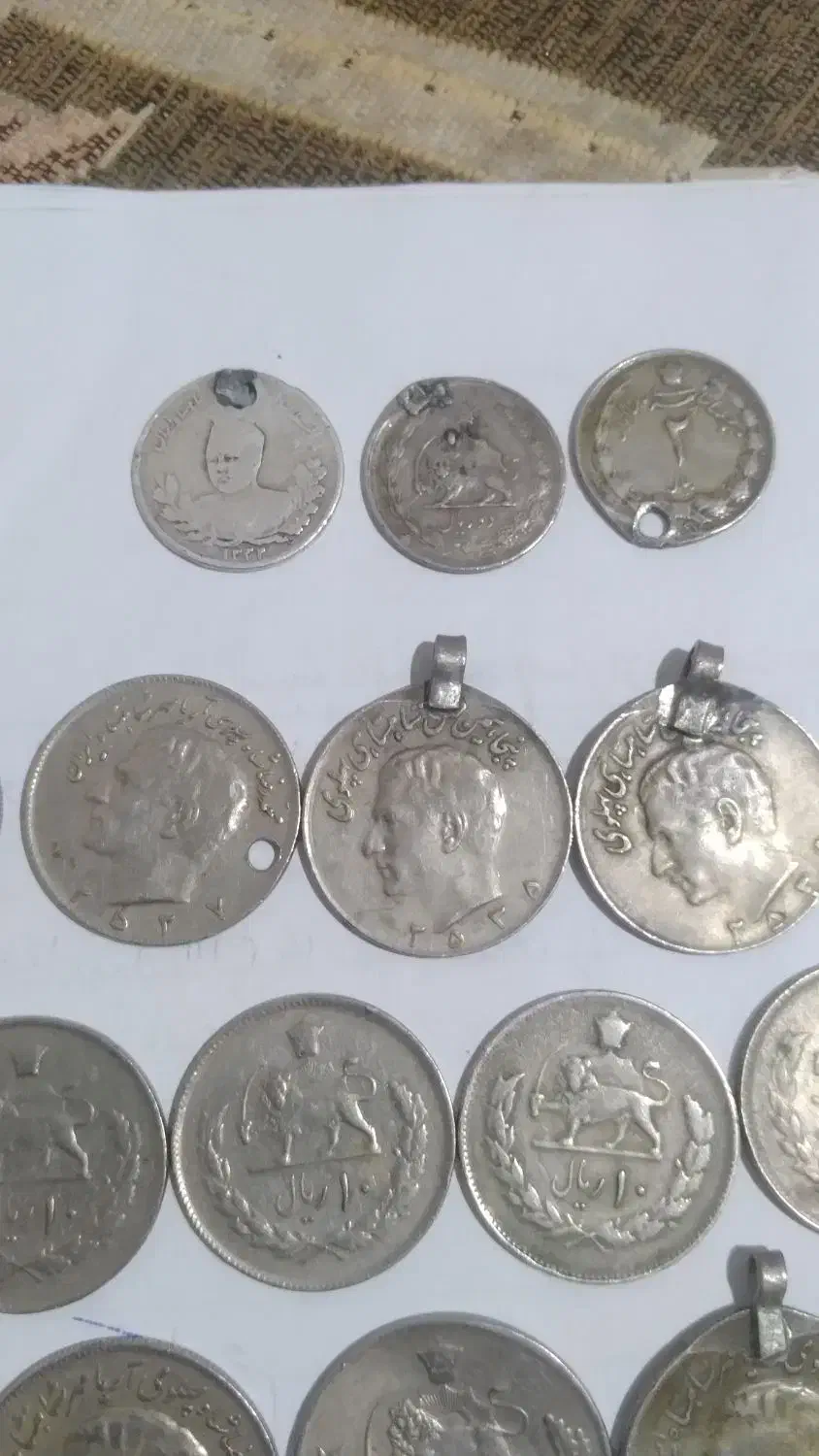 سکه شاهی معاوضه با پرنده|کلکسیون سکه، تمبر، اسکناس|بافت, |دیوار