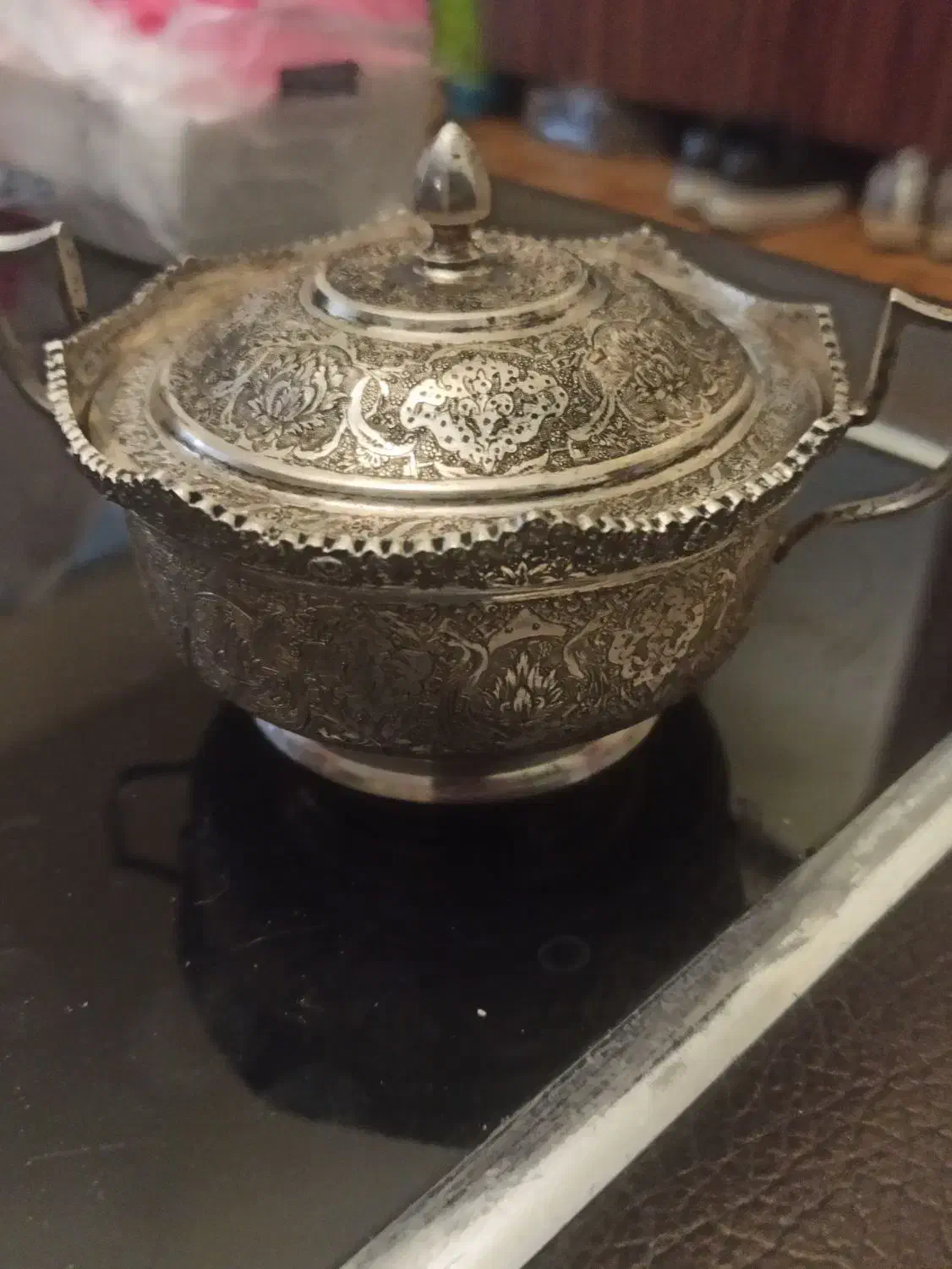 قندان نقره عتیقه|کلکسیون اشیاء عتیقه|تهران, گیشا|دیوار