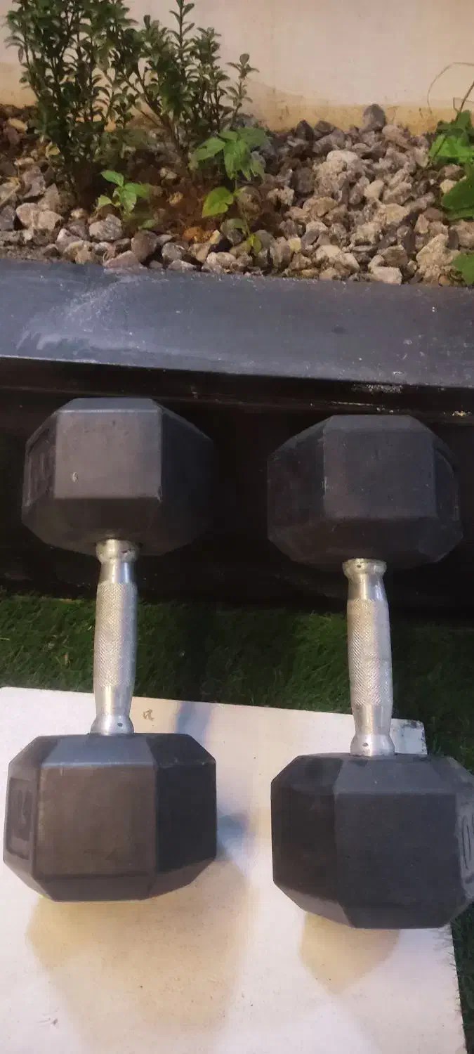 دمبل شش گوشه در حد نو|تجهیزات ورزشی|چمستان, |دیوار