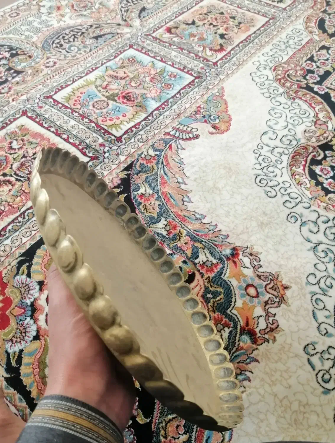 سینی برنجی 400 سال قدمت|کلکسیون اشیاء عتیقه|مشهد, هدایت|دیوار