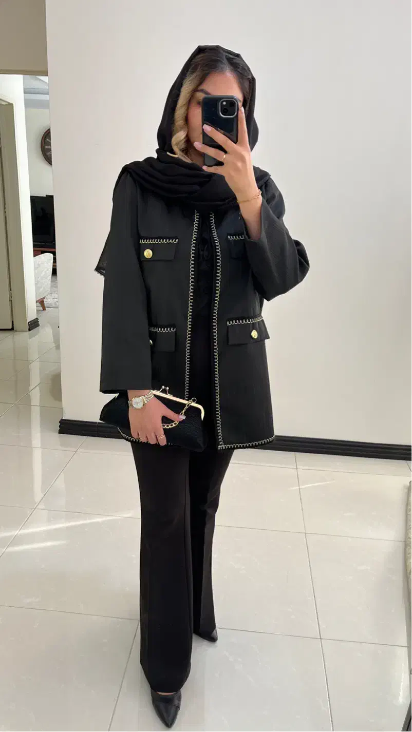 مانتو کتی مشکی مزونی|لباس|پردیس, فاز ۳|دیوار