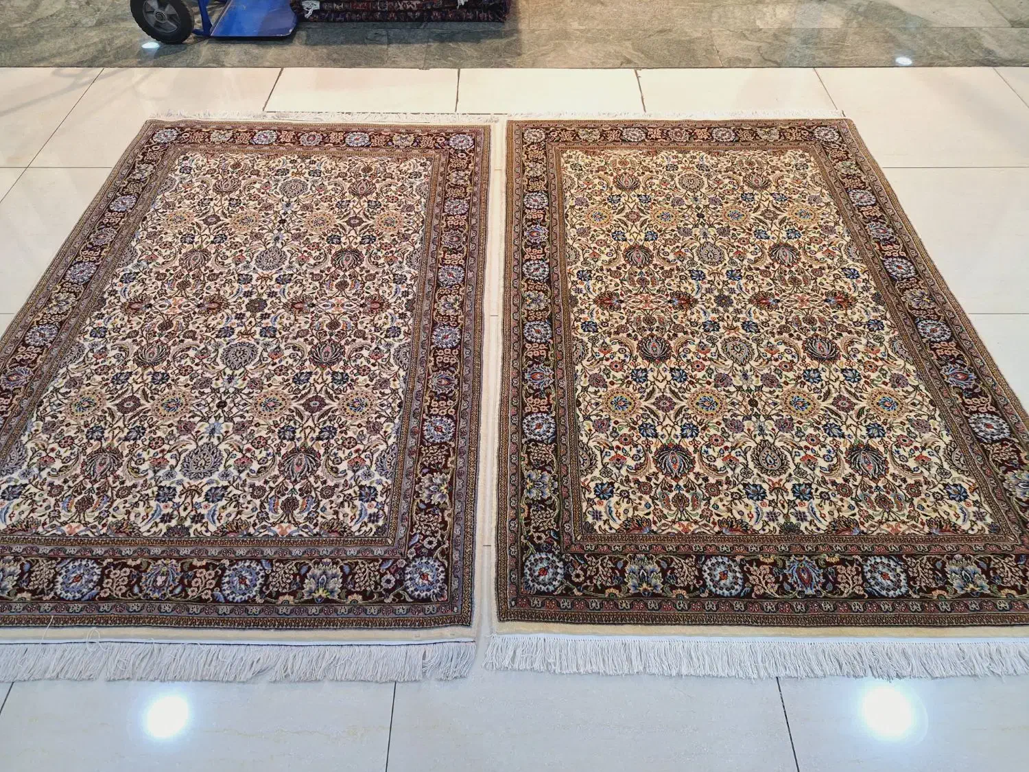 جفت قالیچه دستباف آکبند بیرجند نقشه افشان|فرش|تهران, اکباتان|دیوار