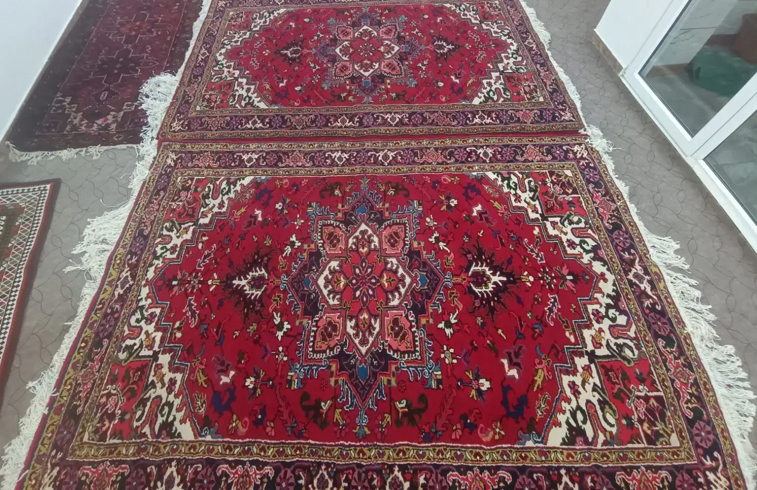 ۱ جفت فرش هریس دستبافت اصل|فرش|هریس, |دیوار