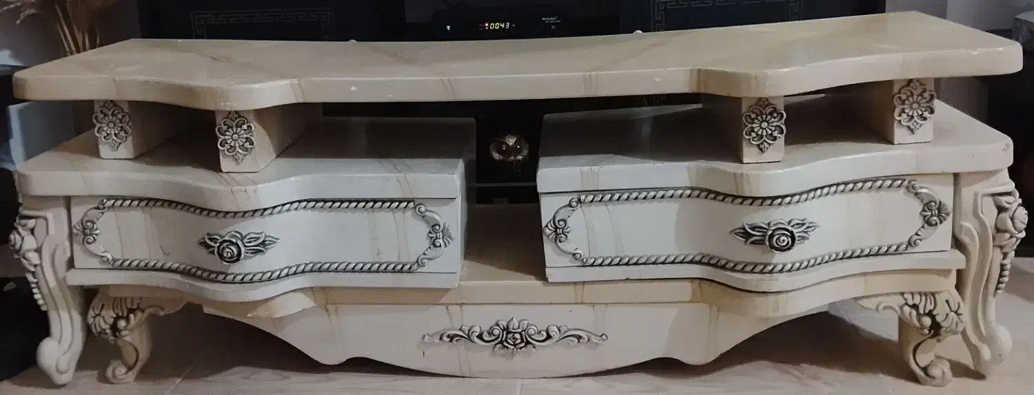 میز تلویزیون رنگ نخودی|میز تلویزیون|سنگر, |دیوار