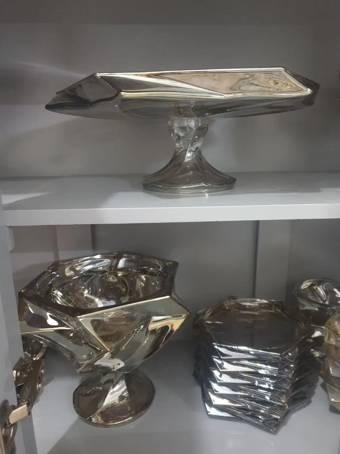 سرویس آجیل خوری ماکائو شامپاین کریستال خارجی|ظروف سرو و پذیرایی|قم, باغ شریفی|دیوار