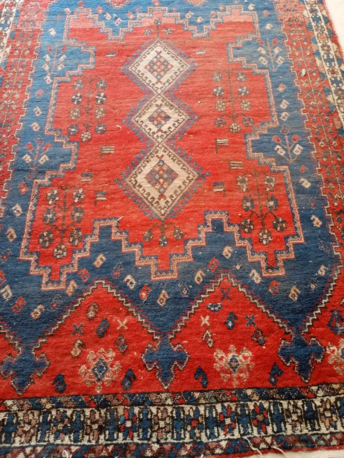 قالی افشاری دستباف|فرش|کرمان, |دیوار