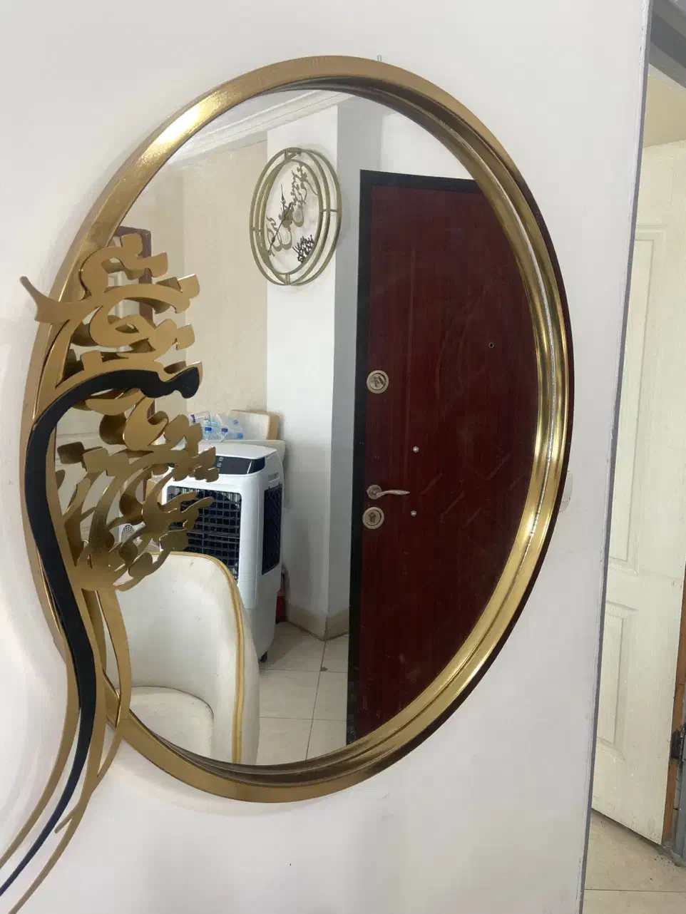 آینه با نوشته نستعلیق|آینه|سمنان, |دیوار