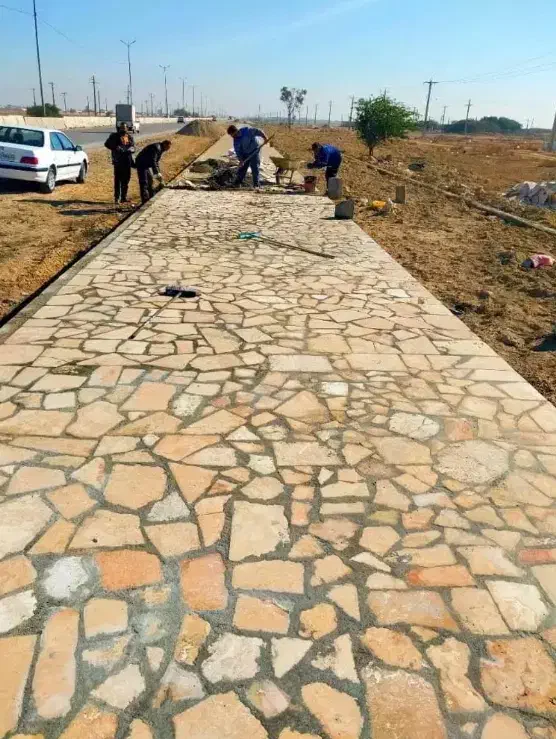 جدول سنگ ورقه ای محوطه سازی|خدمات پیشه و مهارت|اقبالیه, |دیوار