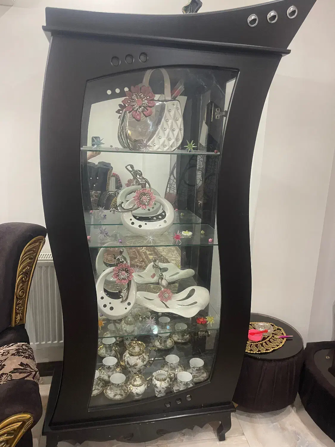 بوفه سه طبقه|بوفه، ویترین، کنسول|ساری, |دیوار