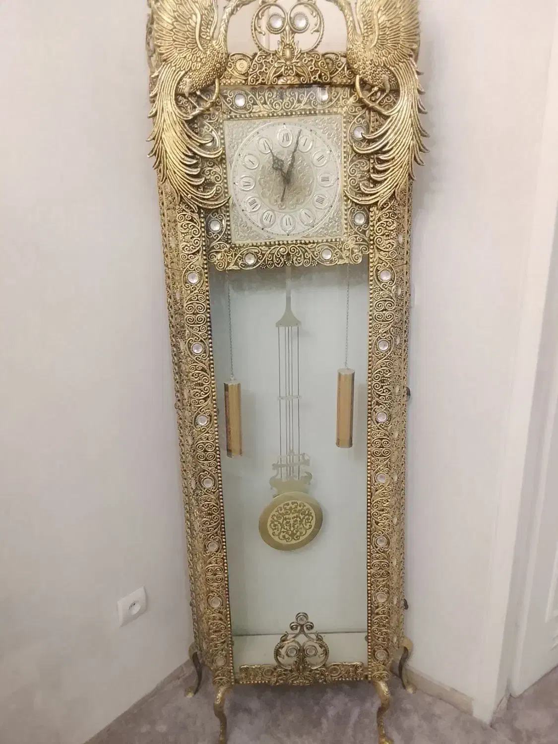 ساعت ایستاده برنجی|ساعت دیواری و تزئینی|تهران, دولاب|دیوار