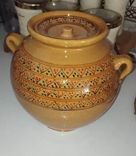 ظرف ماست سفالی لعاب دار|ظروف نگهدارنده، پلاستیکی، یکبارمصرف|بیرجند, |دیوار