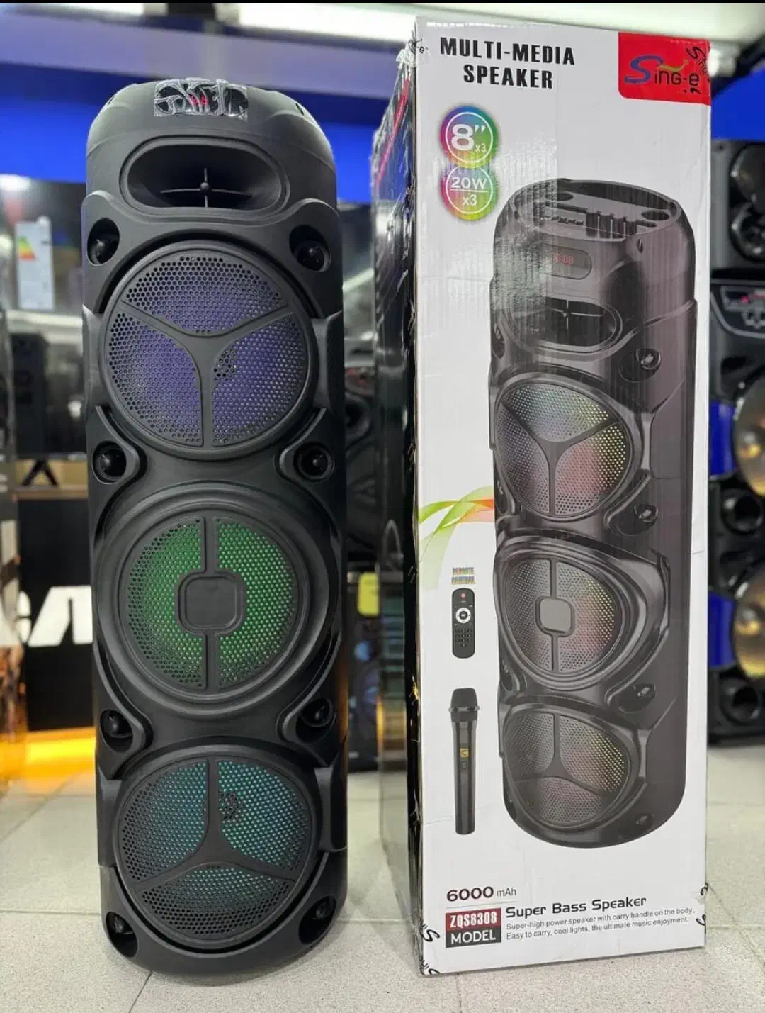 اسپیکر بلوتوثی ۳طبقه مدل ZQS 8308 باگارانتی۶ماهه|سیستم صوتی خانگی|خرم‌آباد, |دیوار