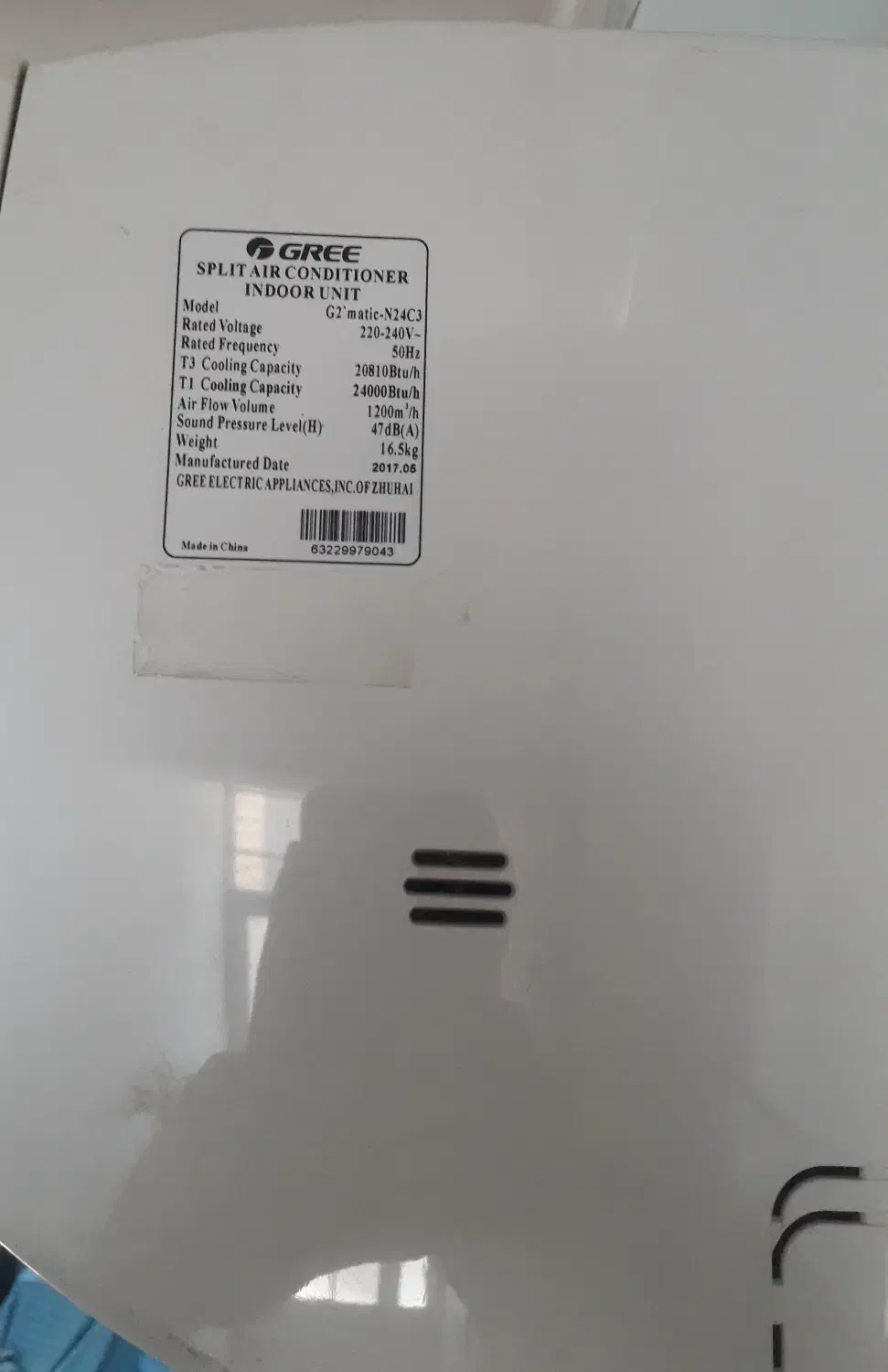 اسپیلت Gree 24000|کولر گازی و فن‌کوئل|سمنان, |دیوار