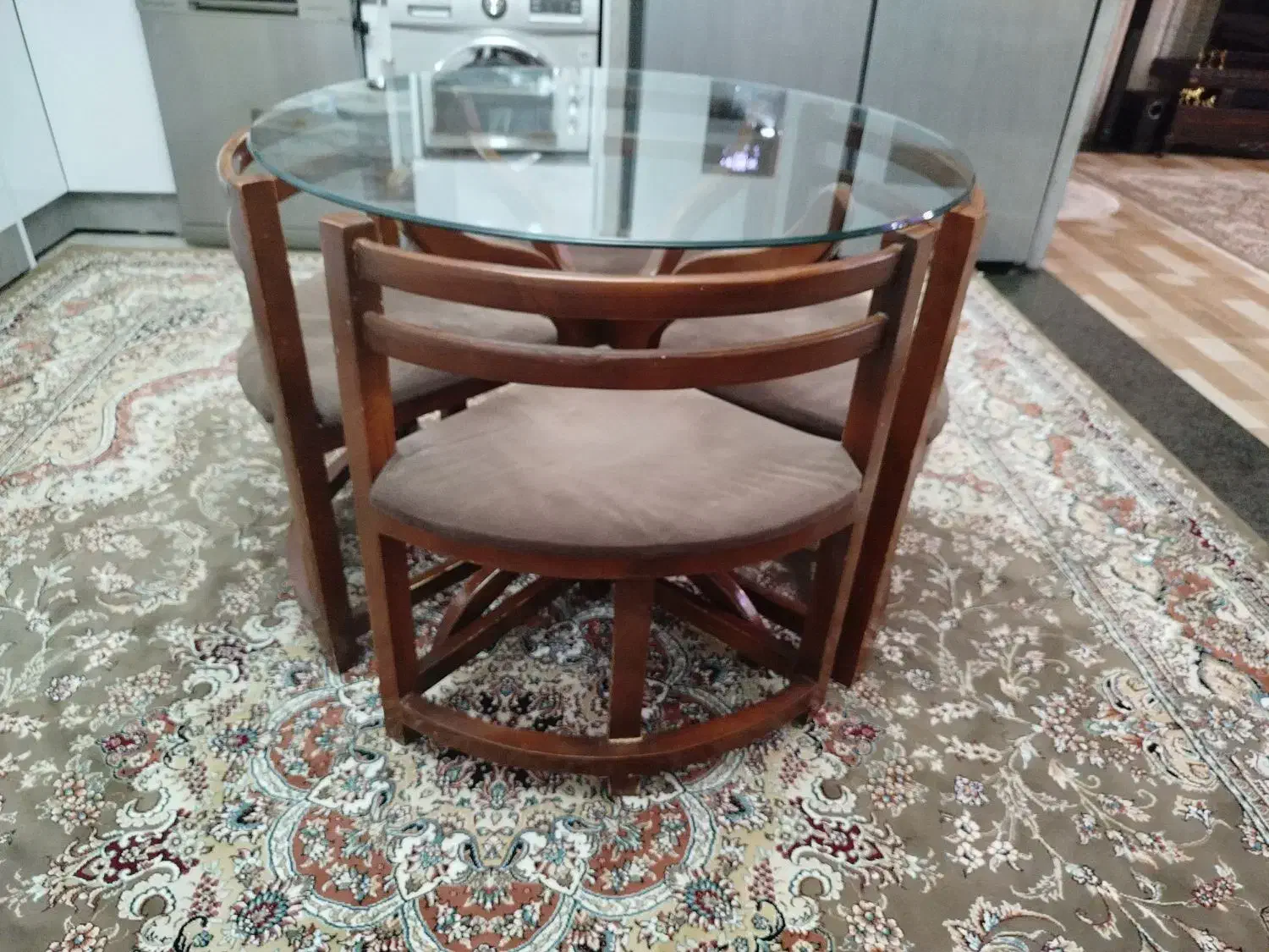 میز نهارخوری چوبی|میز و صندلی غذاخوری|نهاوند, |دیوار