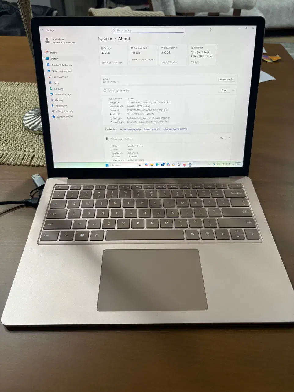 لپ تاپ سرفیس ۵ رم ۸ حافظه ۵۱۲ ssdنسل ۱۲ در حد نو|رایانه همراه|گرگان, |دیوار