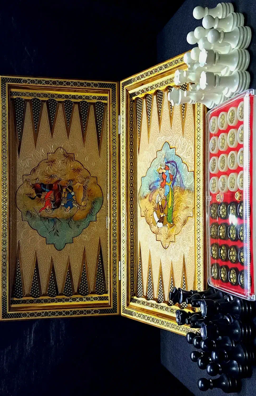 تخته نرد و صفحه شطرنج خاتم( بازی چوگان )|اسباب‌‌بازی|تهران, تهرانسر غربی|دیوار