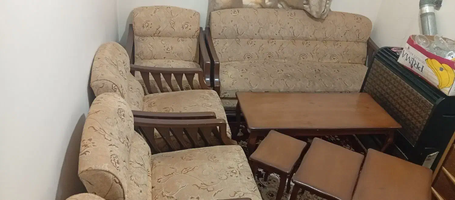 مبلمان ۷ نفره با میز عسلی|مبلمان خانگی و میز عسلی|سمنان, |دیوار