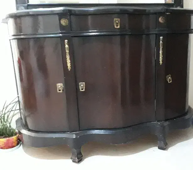 آینه و کنسول چوبی|بوفه، ویترین، کنسول|مهاجران, |دیوار