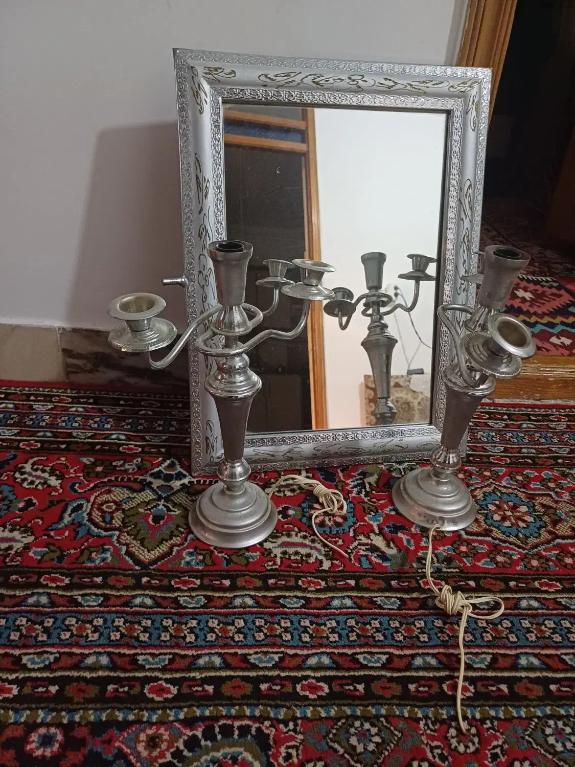 آیینه وشمعدان|آینه|گرگان, |دیوار