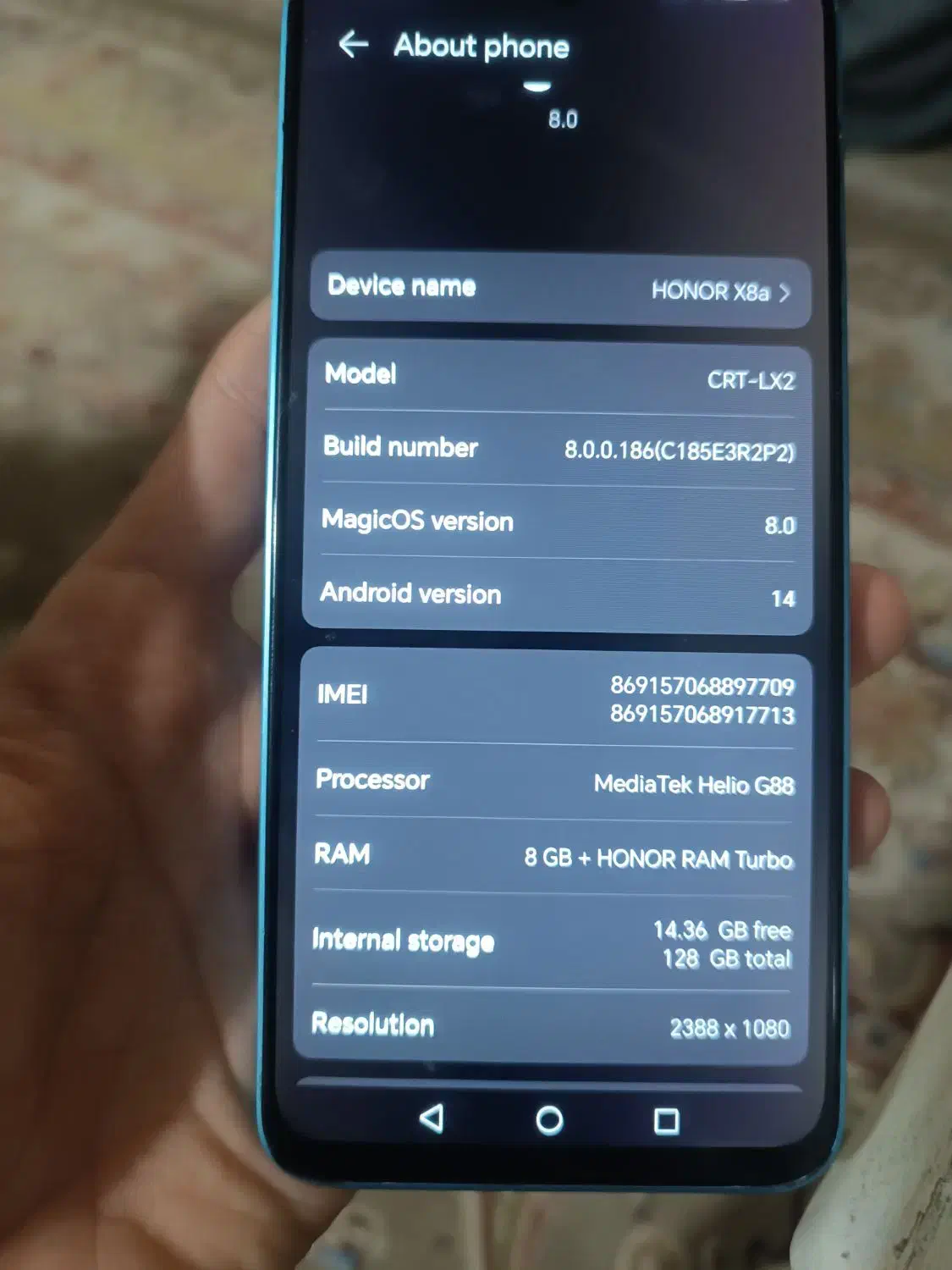 فروش هانر X8a|موبایل|شیروان (خراسان), |دیوار