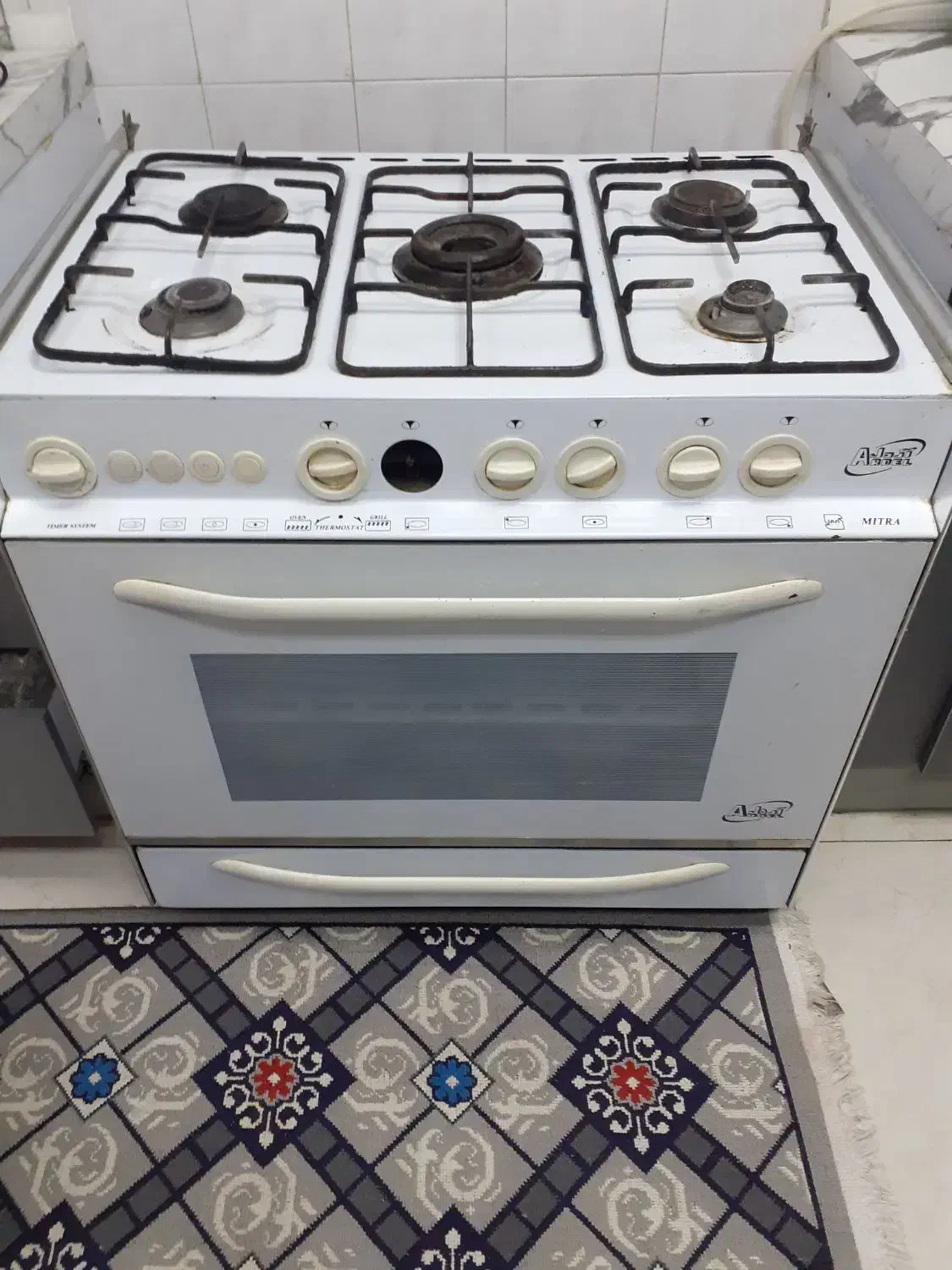 فر گاز ۵ شعله سالم|اجاق گاز و لوازم برقی پخت‌وپز|فولادشهر, C8|دیوار