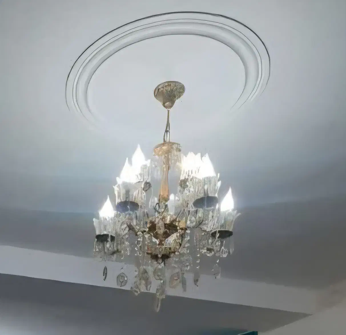 لوستر برنز 10 شعله|لوستر و چراغ آویز|زنجان, |دیوار