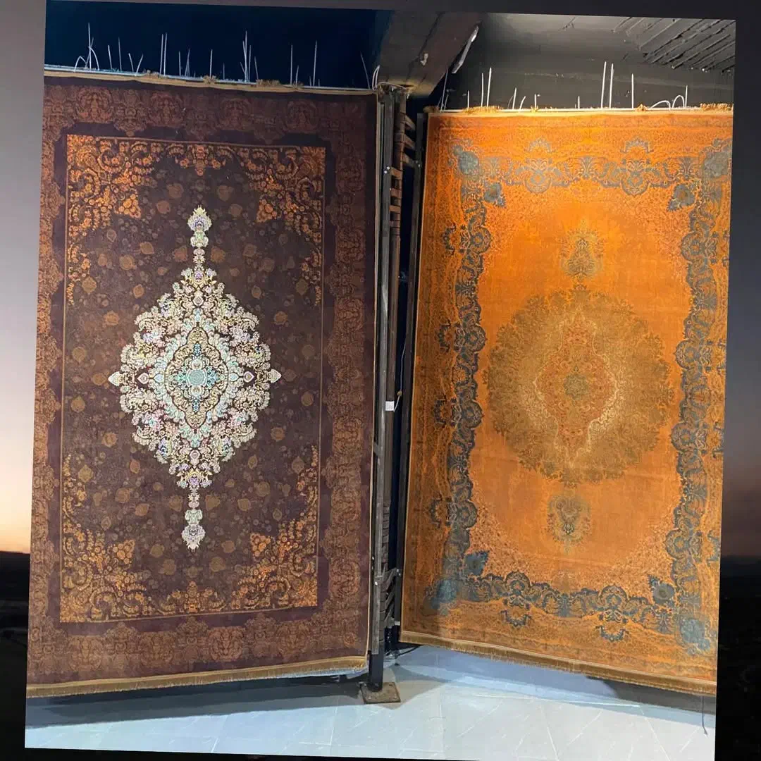 فرش ستاره طلایی۱۲متری کالکشن۱۲۰۰شانه۱۵۰۰شانه قاجار|فرش|شیراز, فرگاز|دیوار