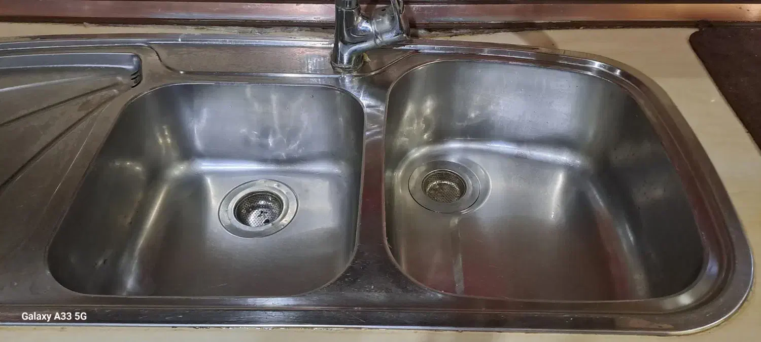 سینک توکار دو قلو|آب‌چکان و نظم‌دهنده ظروف|تهران, جنت‌آباد مرکزی|دیوار