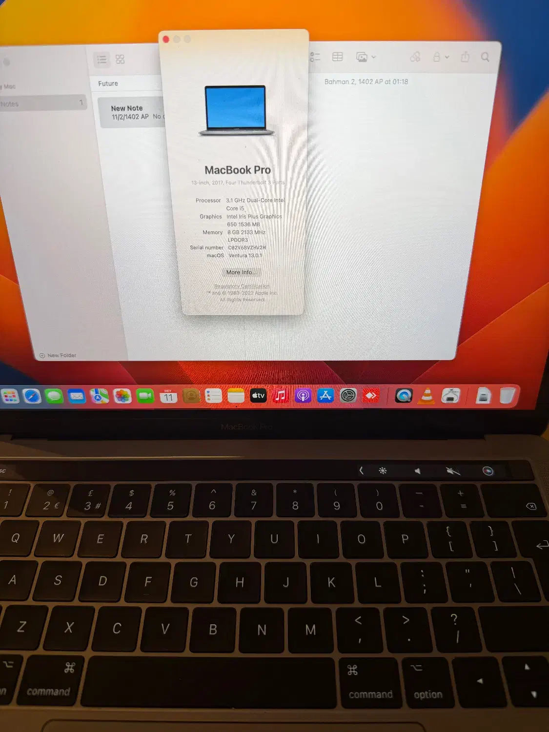 macbook 13 2018 touch bar 512 gb|رایانه همراه|تهران, ظفر|دیوار