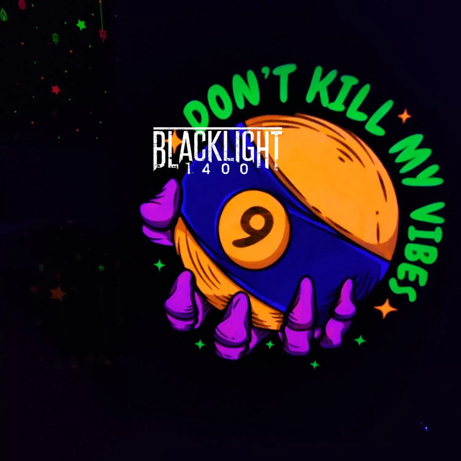 تابلو بلکلایت با طرح مربوط به بیلیارد Blacklight|تابلو، نقاشی، عکس|تهران, دریاننو|دیوار