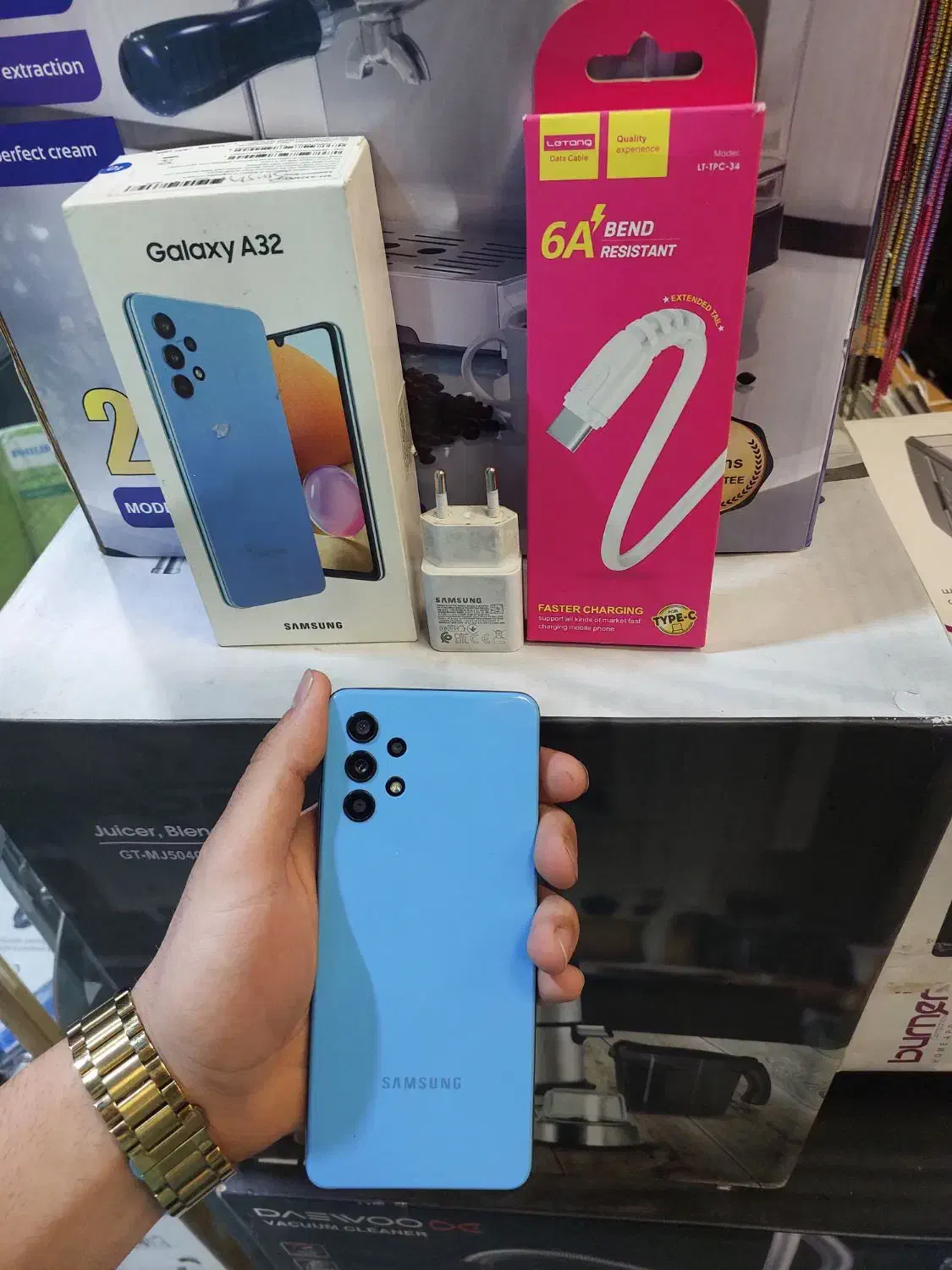 گوشی سامسونگA32رام۸گیگ۱۲۸،کاملاسالم،موبایل مختاری|موبایل|قرچک, مهدیه|دیوار