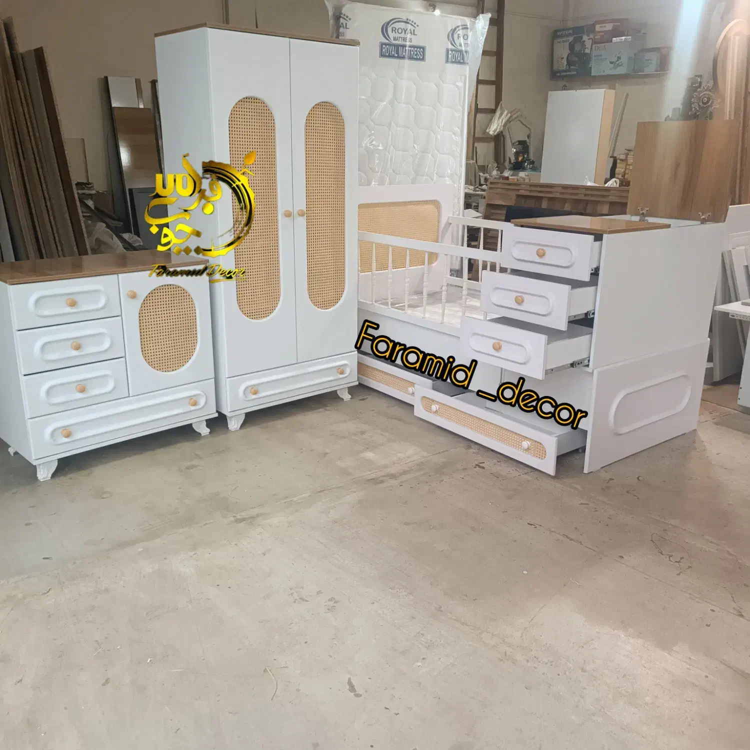 سرویس تخت ،2منظوره/ کودک حصیری**فرامید|تخت و سرویس خواب|رشت, استقامت ۲|دیوار