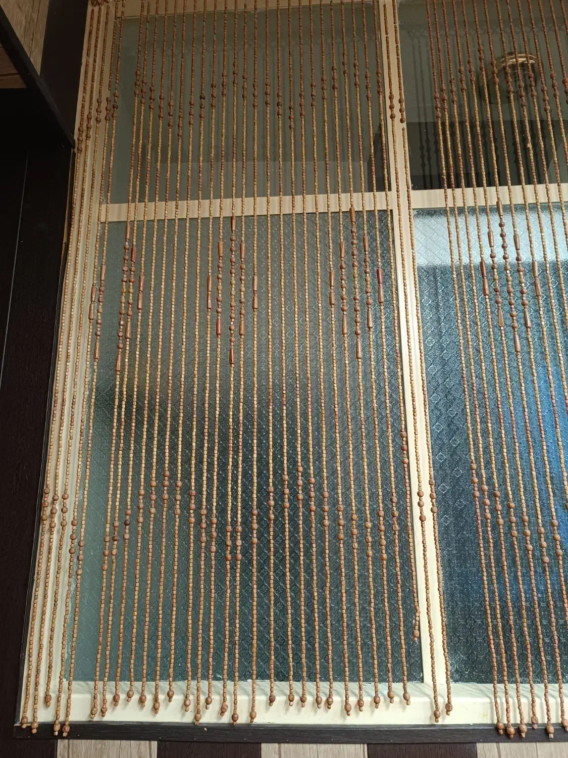 دو عدد پرده چوبی مهره ای بسیار شیک مناسب دکوراتیو|پرده، رانر، رومیزی|قم, انسجام|دیوار