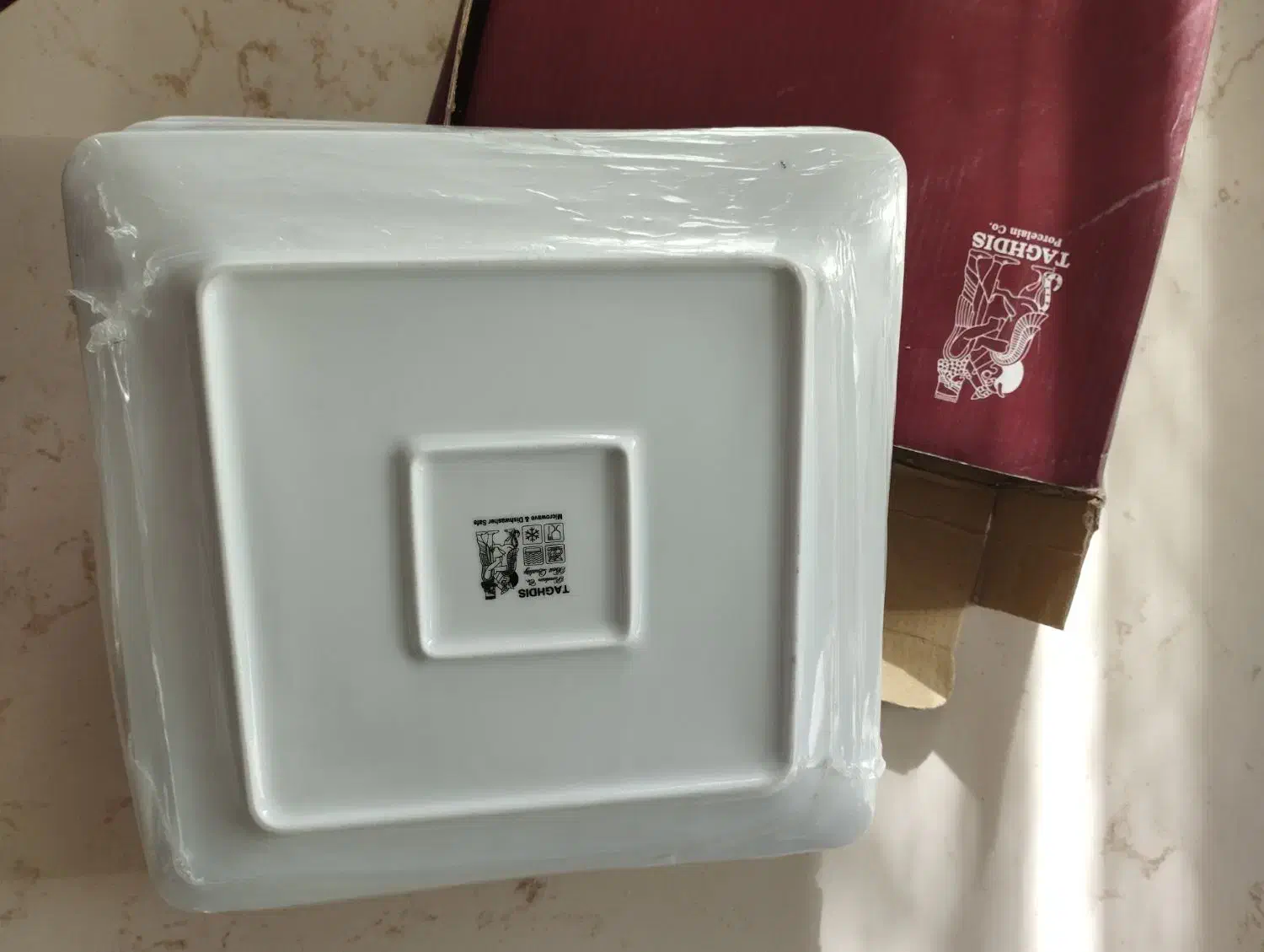 بشقاب چینی مربع|ظروف سرو و پذیرایی|تهران, نیروی دریایی|دیوار