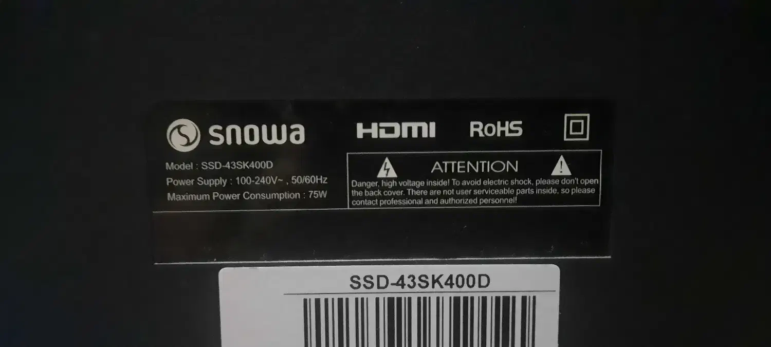مین برد و بک لایت تلویزیون اسنوا مدل SSD43SK400|تلویزیون و پروژکتور|رشت, کوی فکوری|دیوار