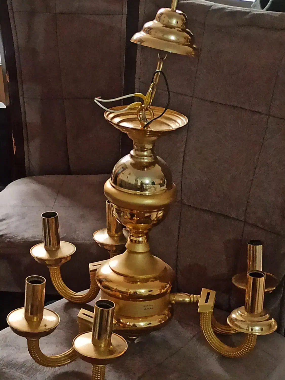 لوستر کلاسیک آب طلا کاری شده|لوستر و چراغ آویز|تهران, سازمان برنامه شمالی|دیوار