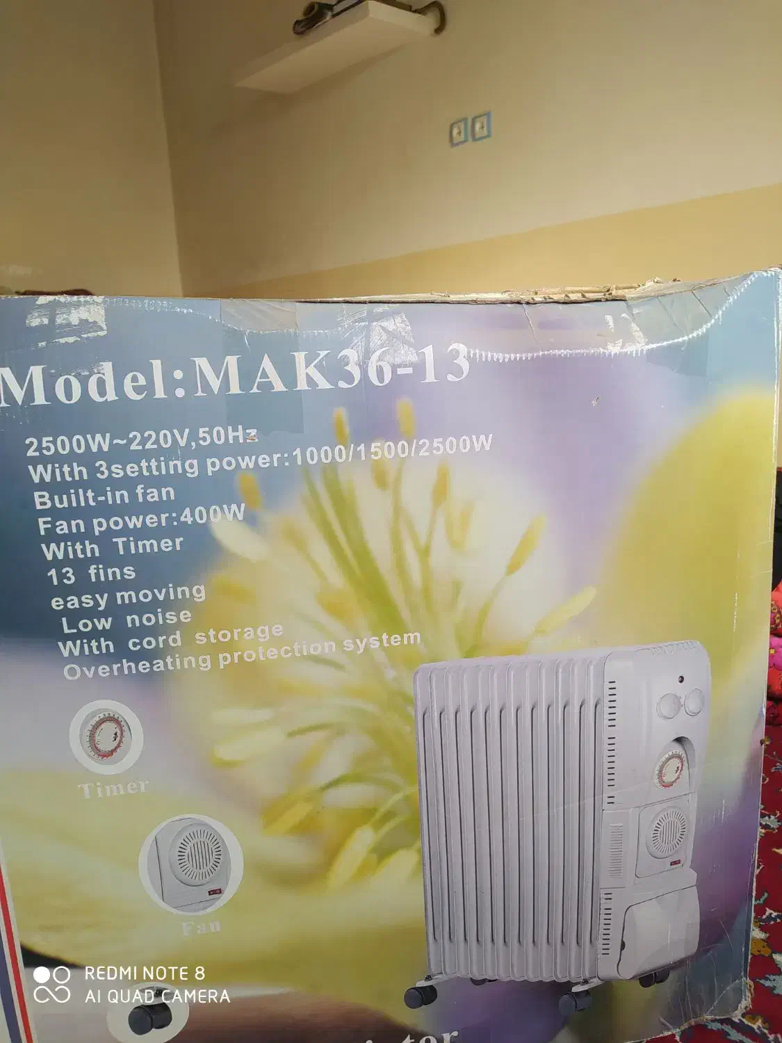 شوفاژ برقی روغنی ۲۵۰۰ وات|آبگرمکن، پکیج، شوفاژ|زابل, |دیوار