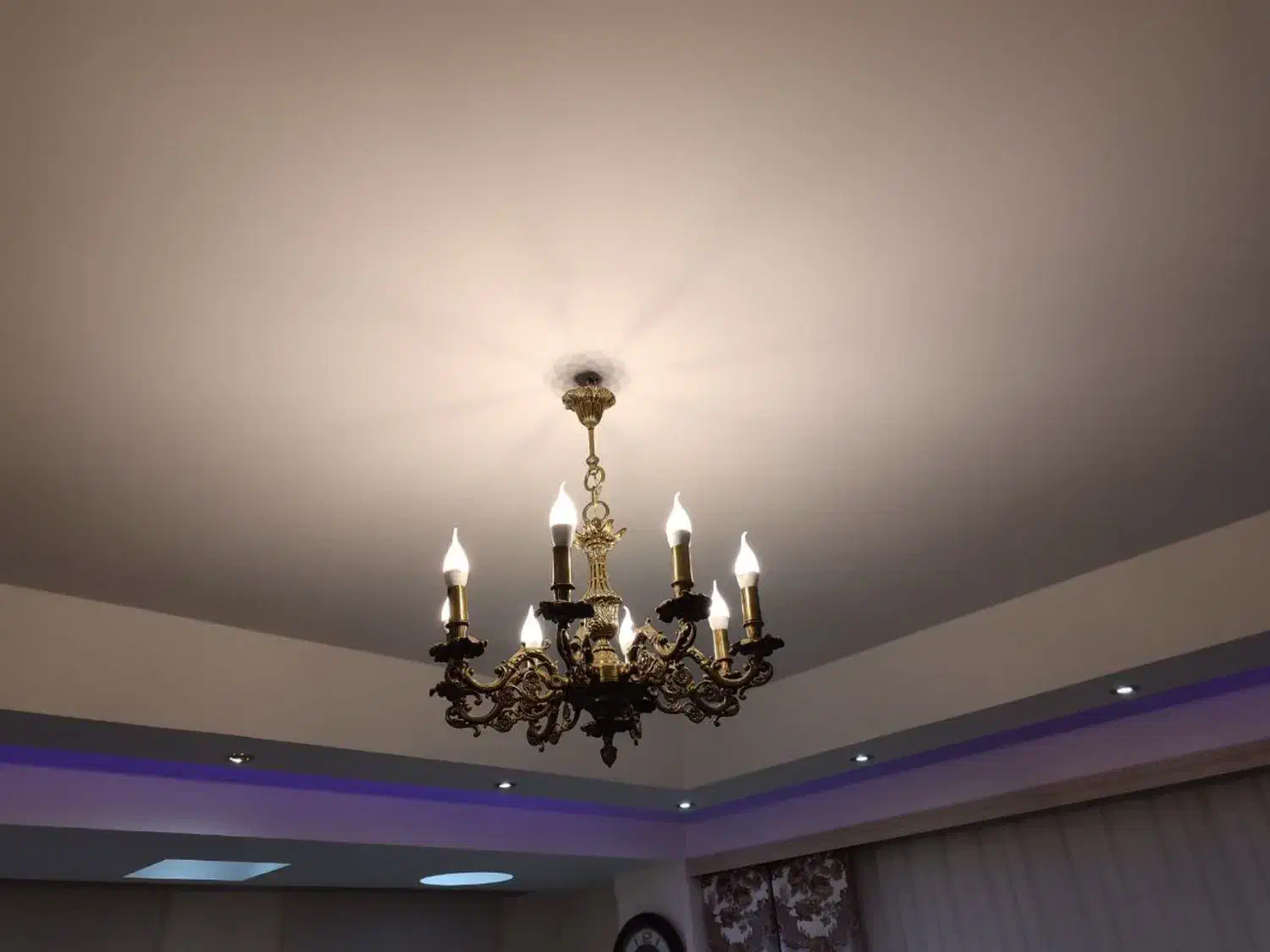 ۲عدد لوستر اصل برنز ۸ شاخه|لوستر و چراغ آویز|تبریز, |دیوار