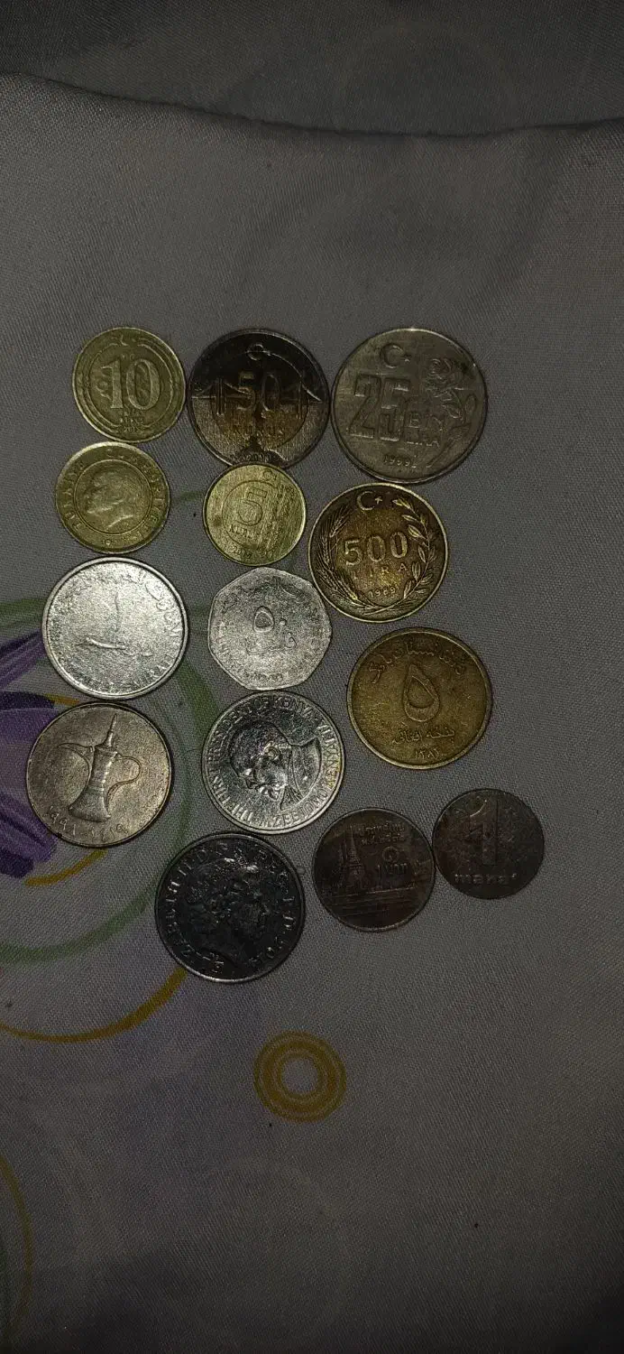 تعداد 14 عدد سکه خارجی|کلکسیون سکه، تمبر، اسکناس|وحیدیه, |دیوار