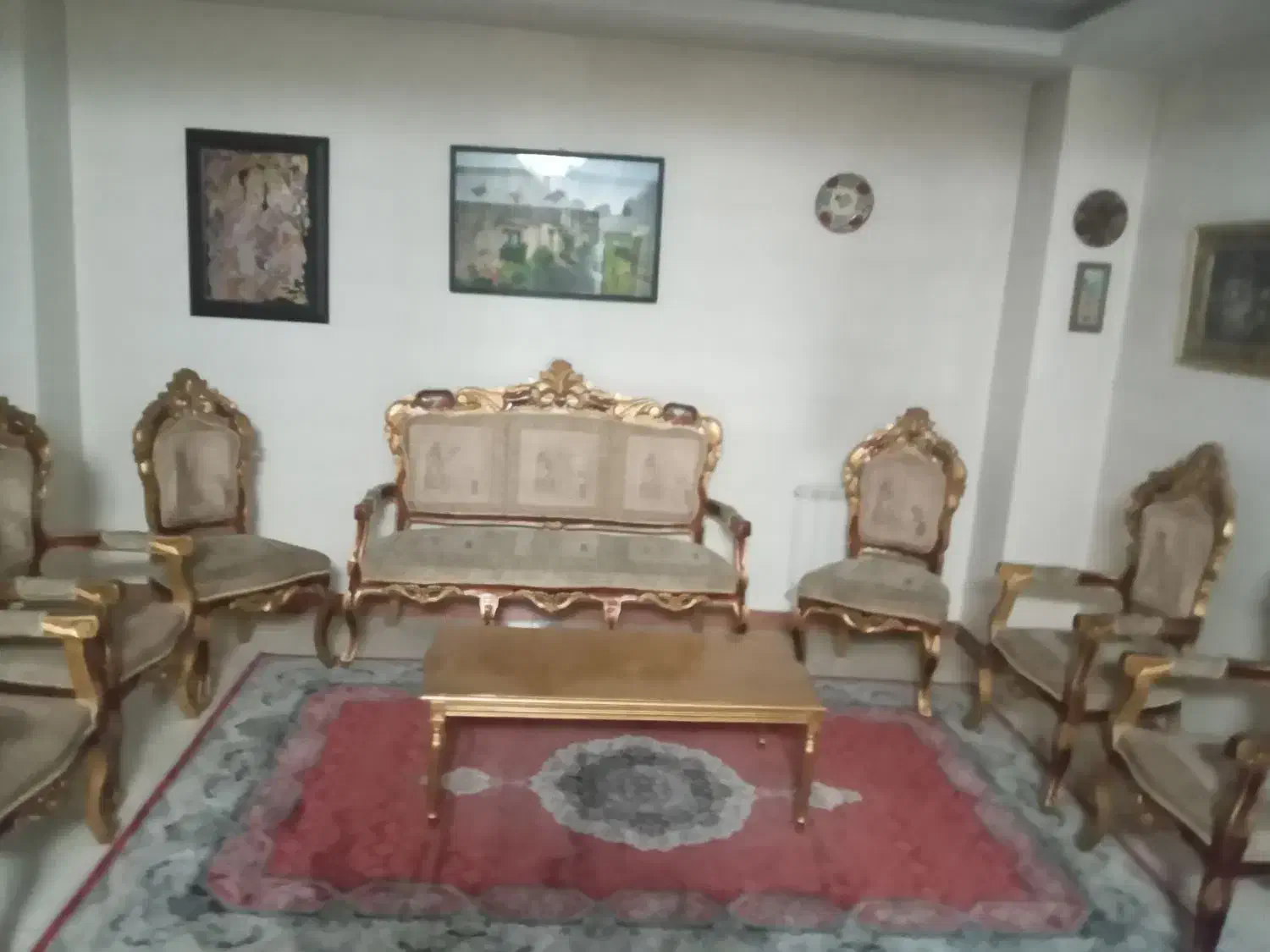 مبلمان ۹ نفره کلاسیک|مبلمان خانگی و میز عسلی|کرج, شهرک فهمیده|دیوار