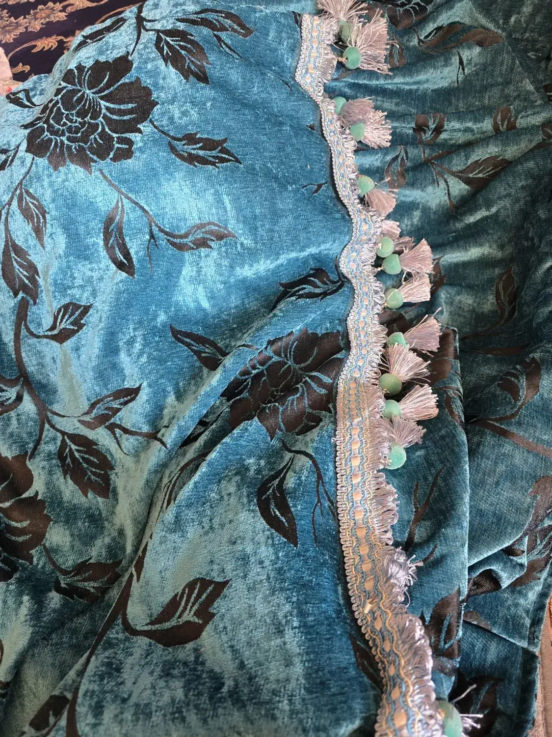 پرده ابی|پرده، رانر، رومیزی|زرندیه, |دیوار