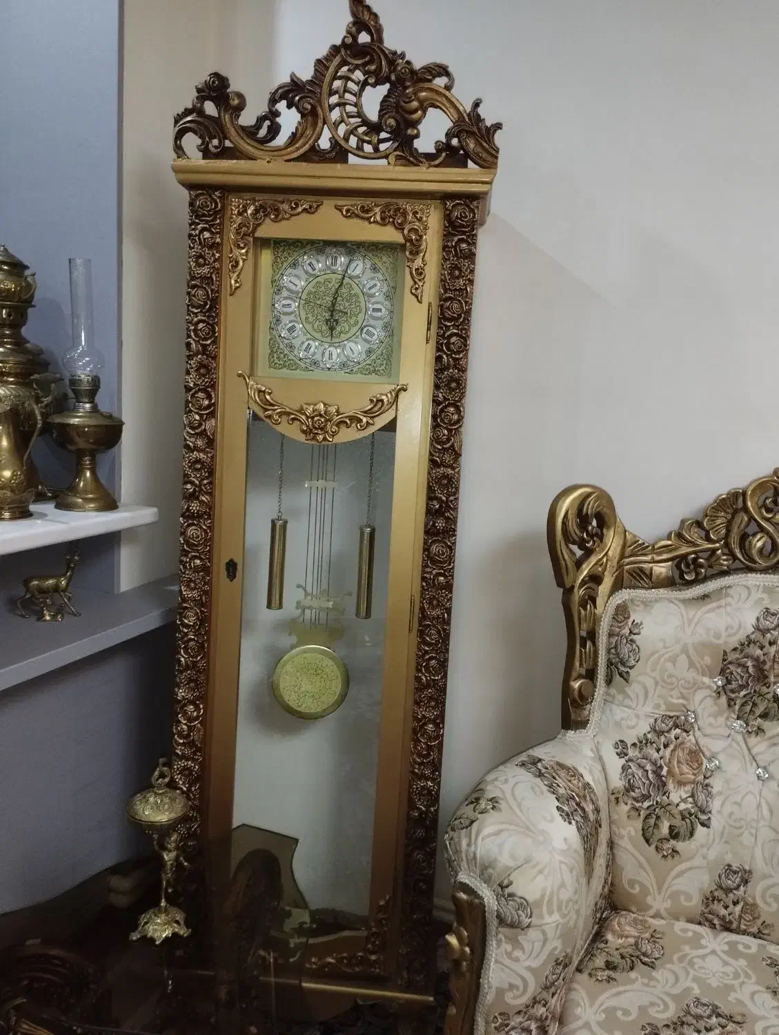 ساعت ایستاده طلایی تخفیف هم دارد|ساعت دیواری و تزئینی|فردیس, فردیس|دیوار