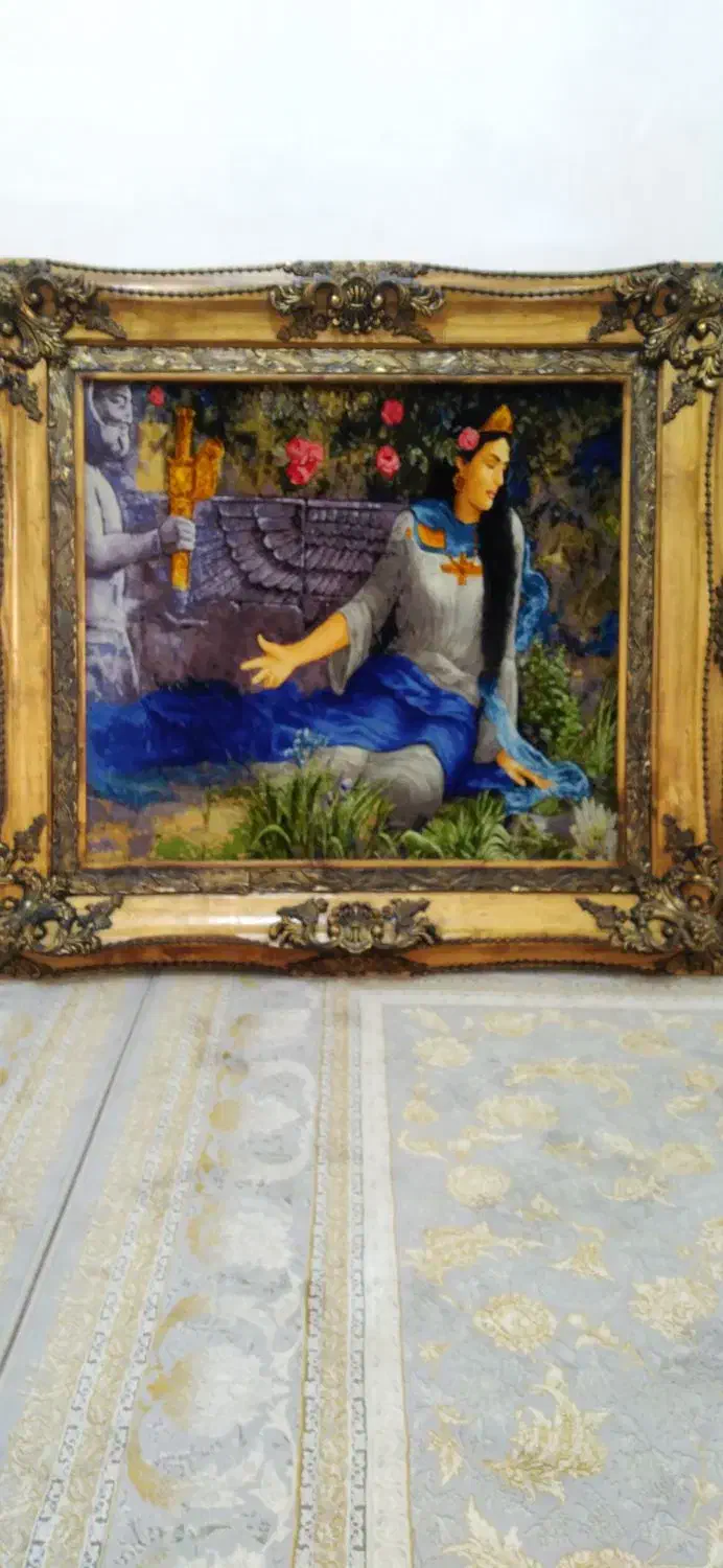 تابلو فرش ابریشم دست بافت|تابلو فرش|ساری, |دیوار