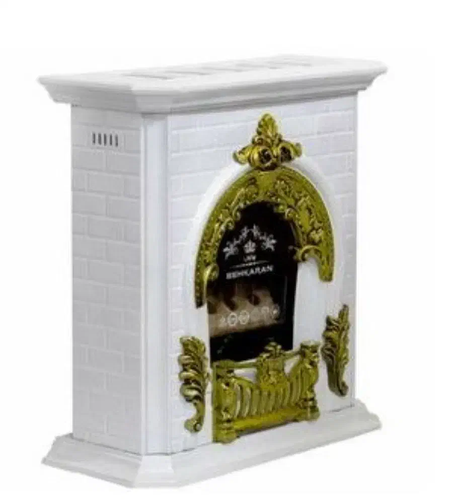 شومینه گازی 28 سفید طلایی هیترگازی بخاری گازی|بخاری، هیتر، شومینه|گرگان, |دیوار