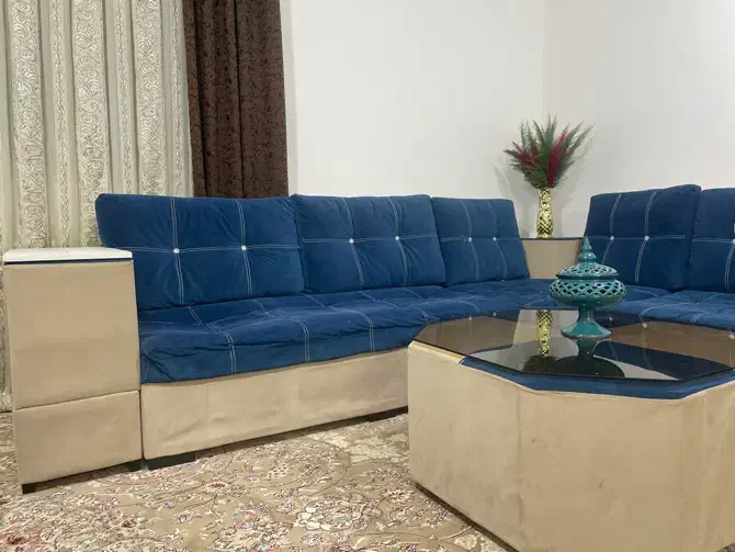 مبل ال ۹نفره با میز|مبلمان خانگی و میز عسلی|مهاجران, |دیوار