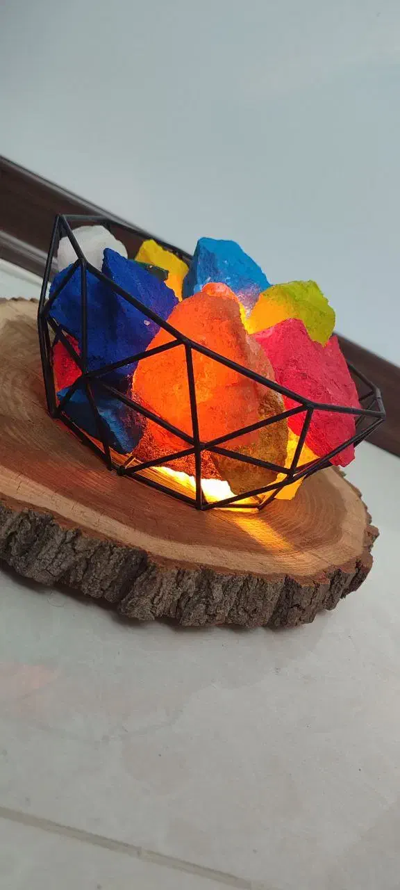 آباژور سبد رنگی|چراغ خواب و آباژور|مشکیندشت, |دیوار